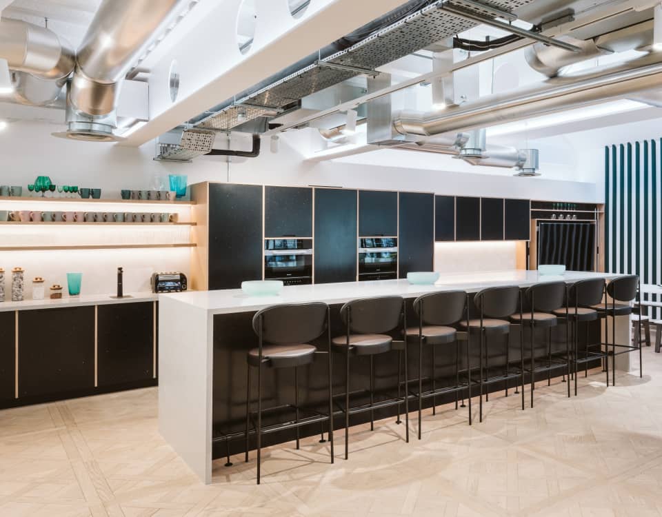 premium and modern office fit out for Javelin London by Cleo workspace design & build