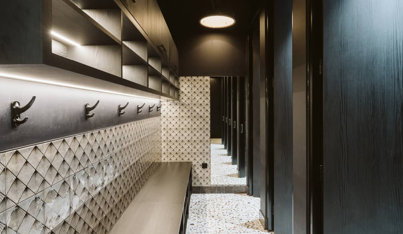 modern restrooms designed and fitted for Javelin by Cleo d&b London