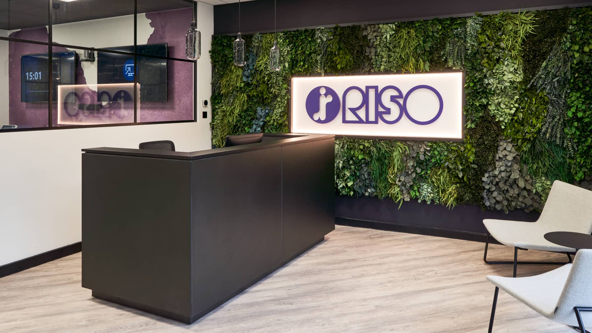 Case Study - Cleo's inspirational office interior design for Riso, office d&b in London