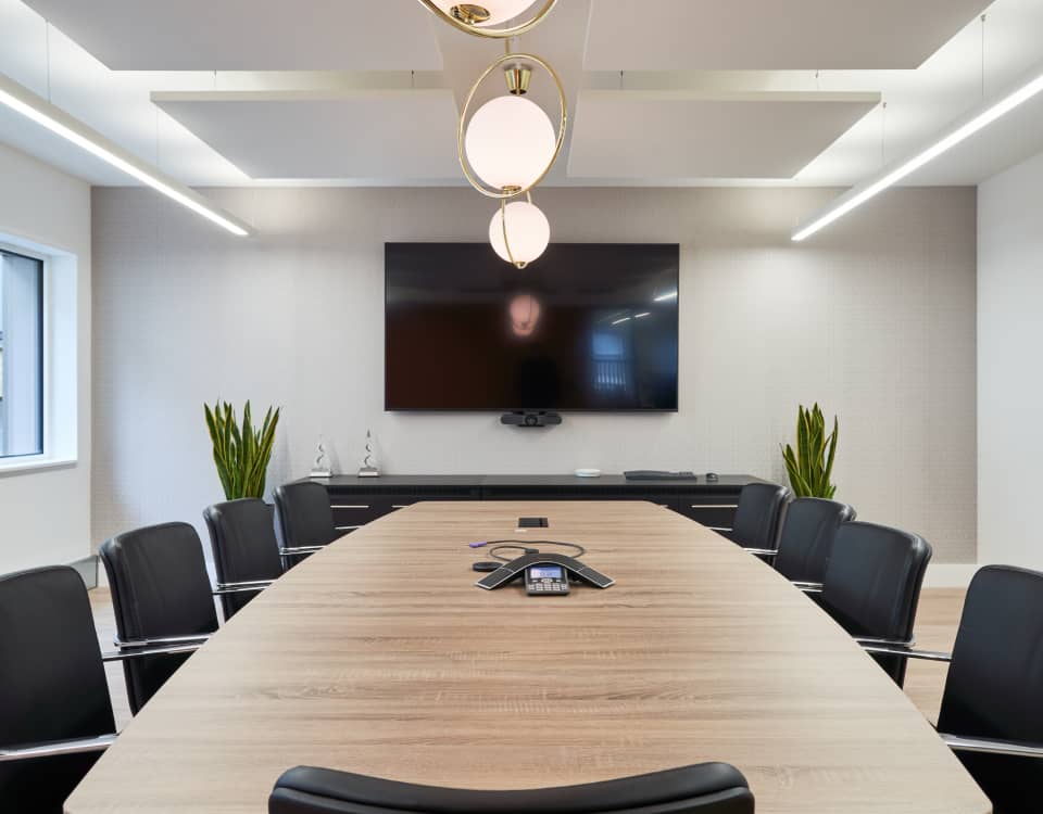 Brightbay conference room by Cleo office design and workplace fit out